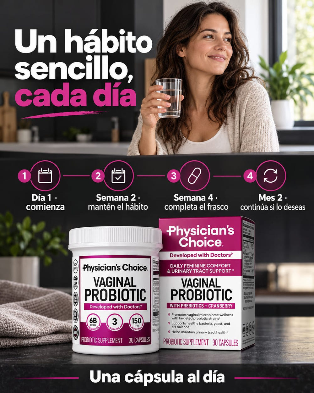 Physician's Choice Probiótico Íntimo Femenino rutina