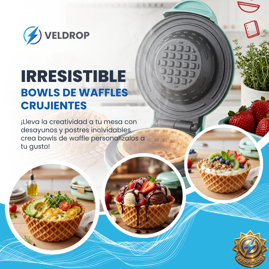 Bowl de Waffles Crujientes