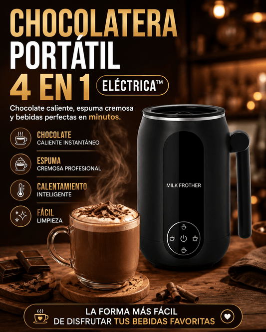 Chocolatera Portátil 4 En 1 Eléctrica