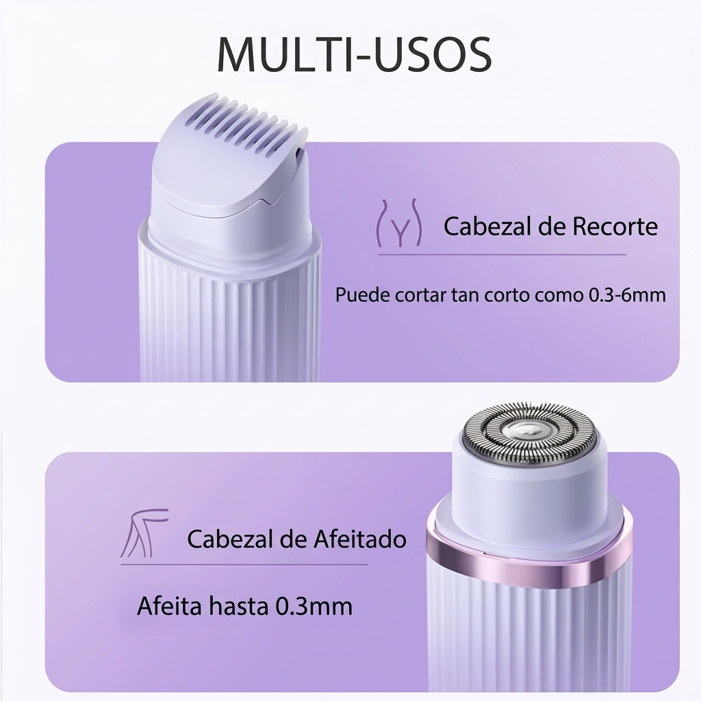 Afeitadora Eléctrica Impermeable 2 en 1