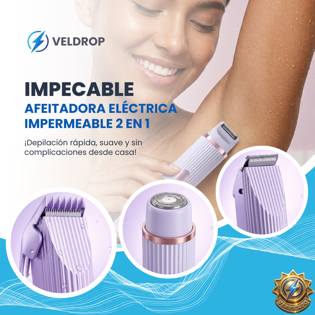Afeitadora Eléctrica Impermeable 2 en 1