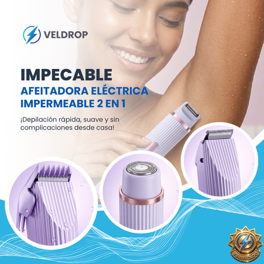 Afeitadora Eléctrica Impermeable 2 en 1
