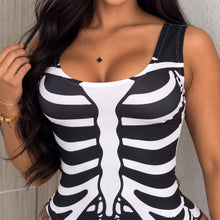 Body Esqueleto Halloween · Detalle del estampado