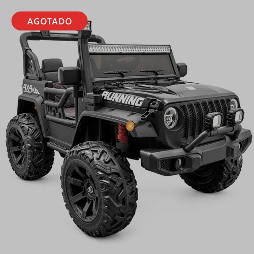 Carro eléctrico montable 4x4 para niños, color negro