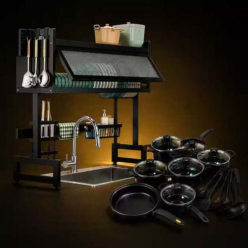 Combo Escurridor + Set de Ollas 13 Piezas