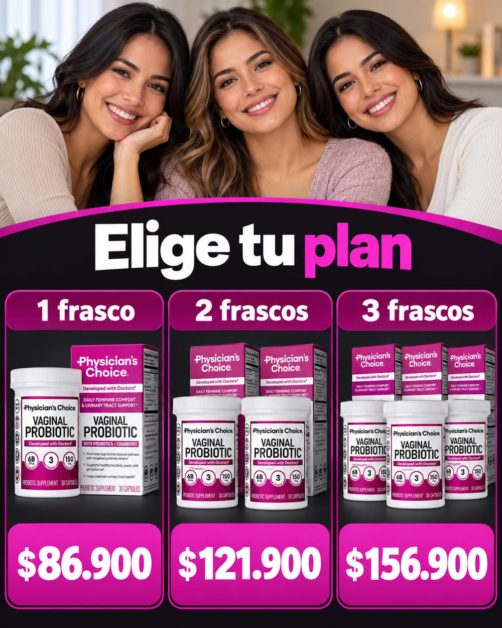 Physician's Choice Probiótico Íntimo Femenino pack