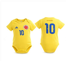 Body Bebé Selección Colombia Amarilla · frente y espalda