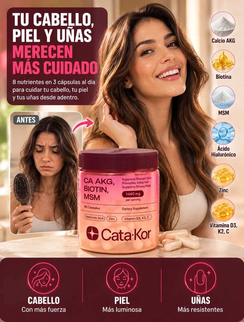 Cata-Kor Skin, Hair & Nails transformacion