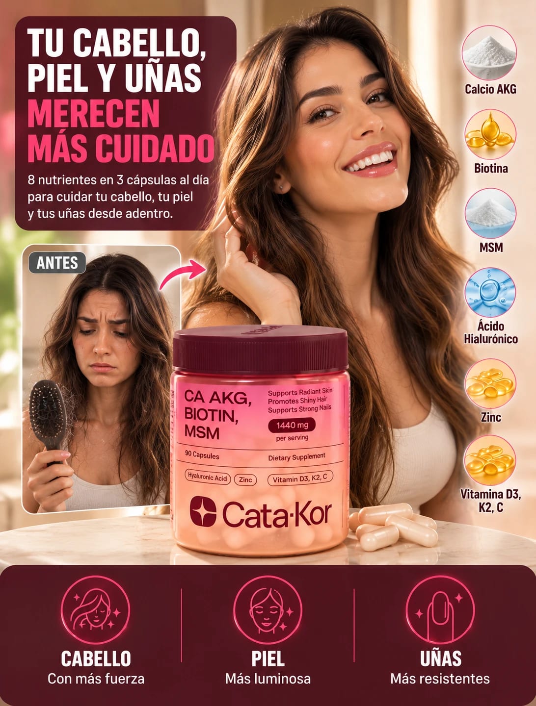 Cata-Kor Skin, Hair & Nails transformacion