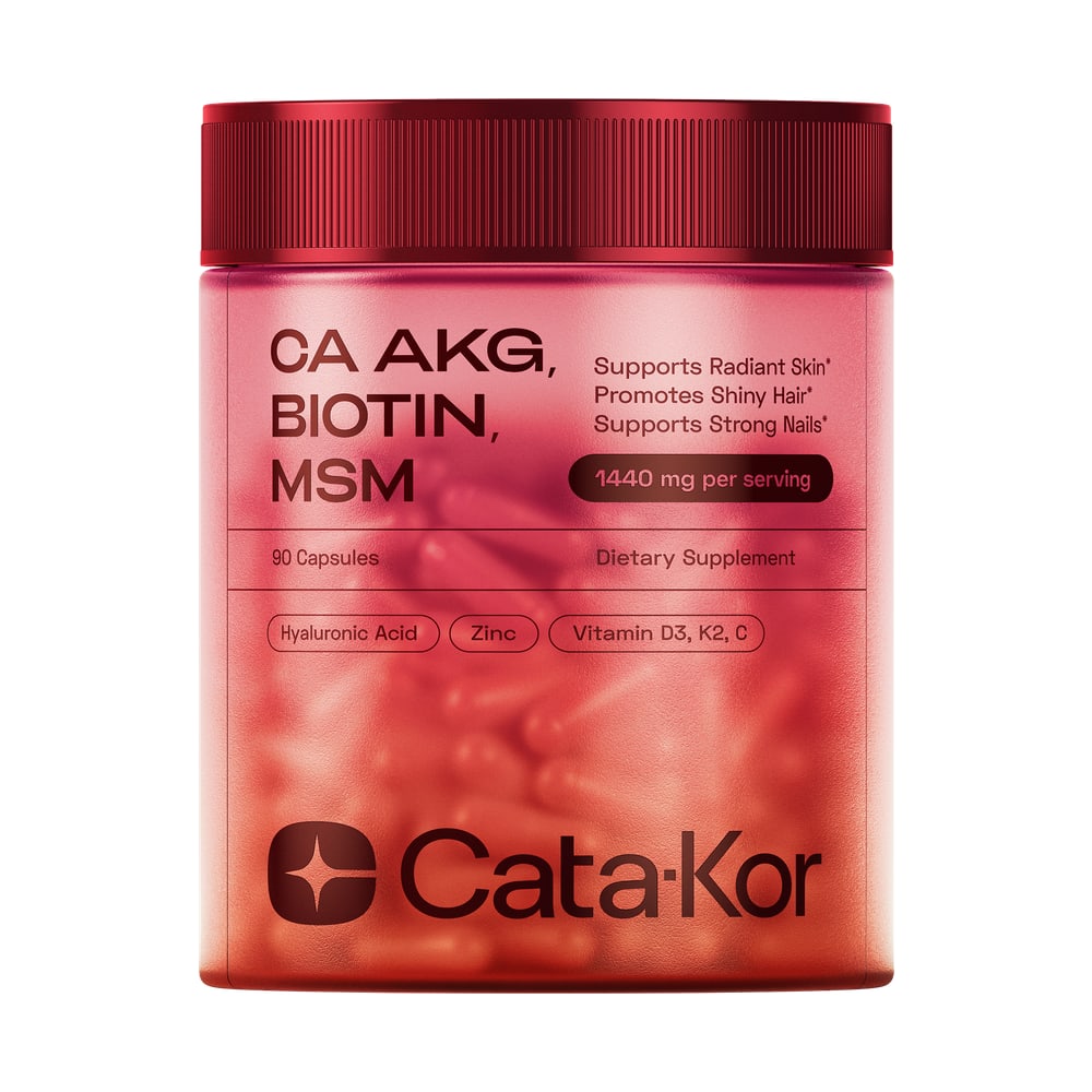 Cata-Kor Skin, Hair & Nails con Biotina, MSM y Ca-AKG 90 Cápsulas