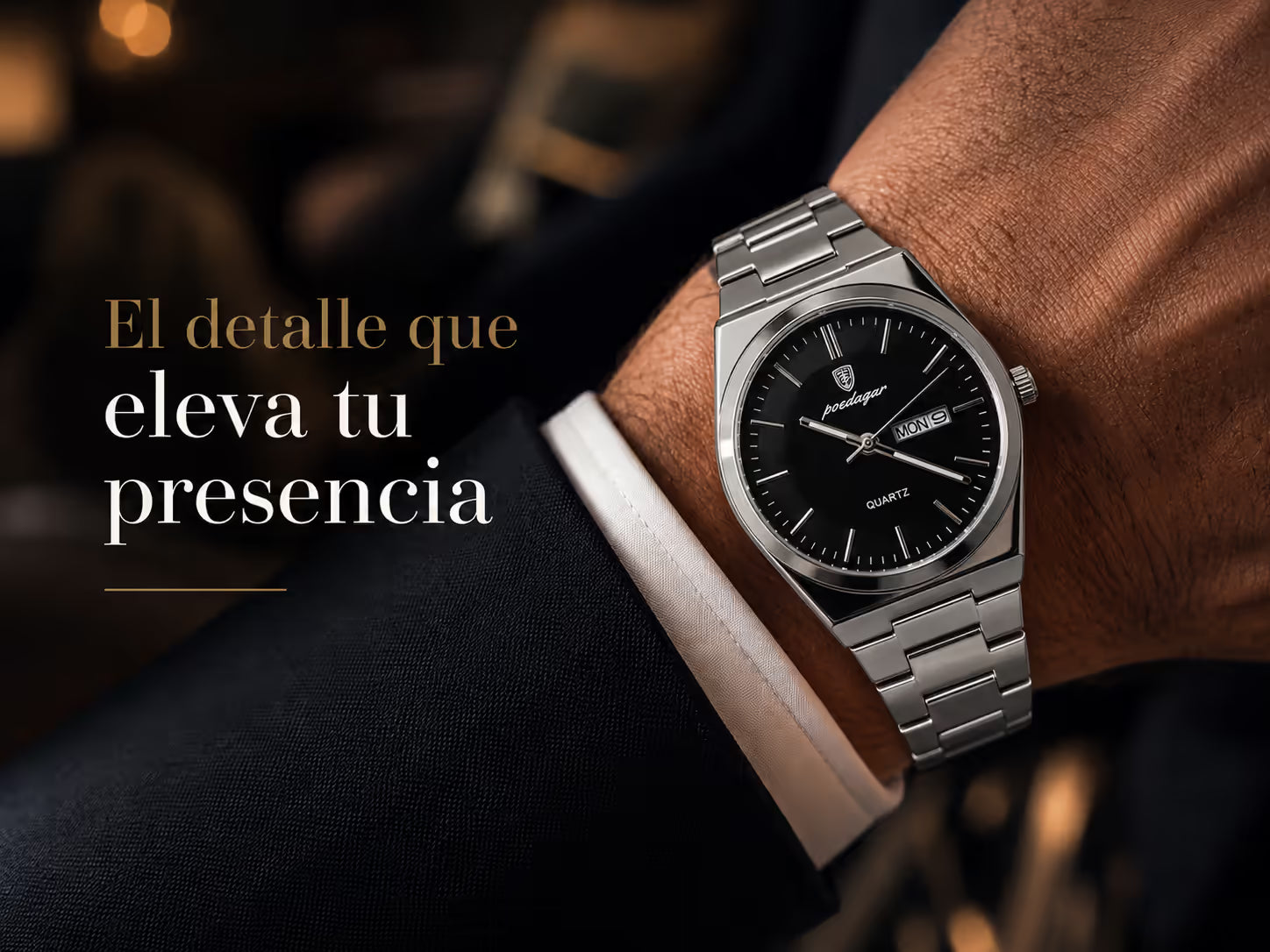 Reloj POEDAGAR 930 en look casual
