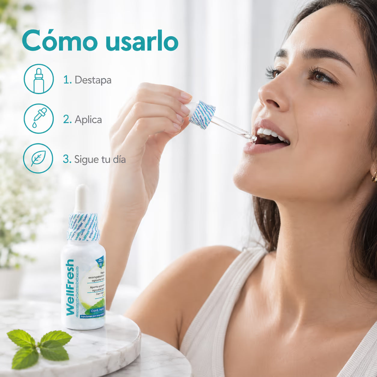 Cómo usar WellFresh en 3 pasos: destapa, aplica y sigue tu día